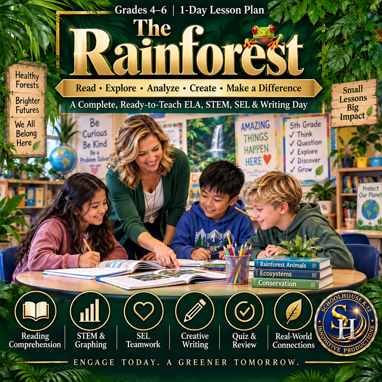 The Rainforest cover, Grades 4th–6th