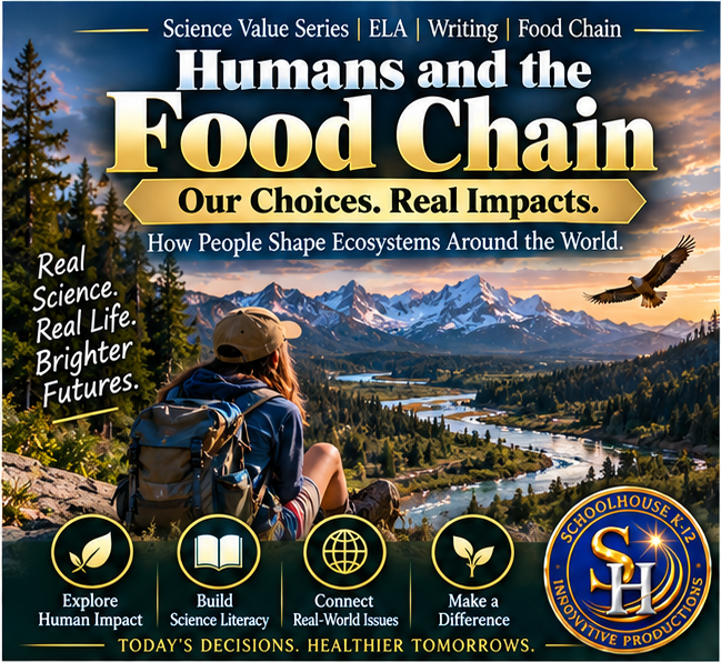 Humans and the Food Chain cover, Grades 3rd–6th