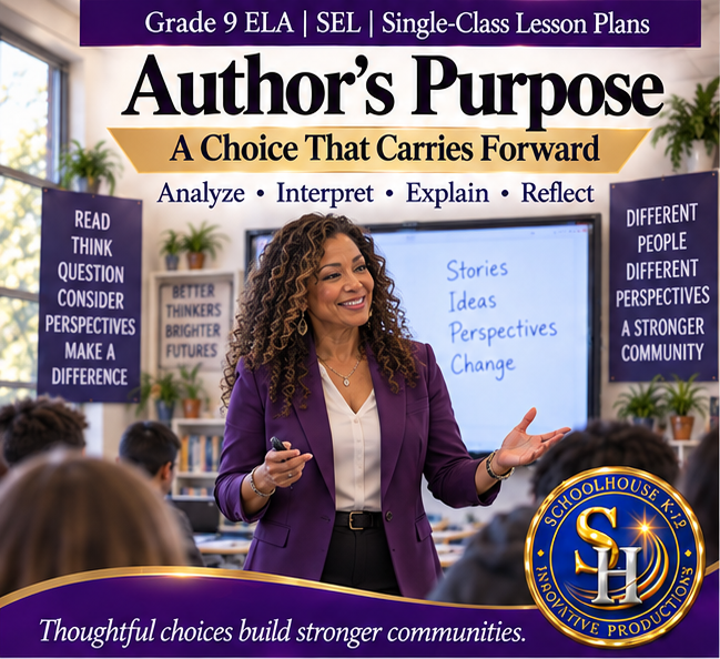 Author’s Purpose | A Choice That Carries Forward Grade 9 ELA cover