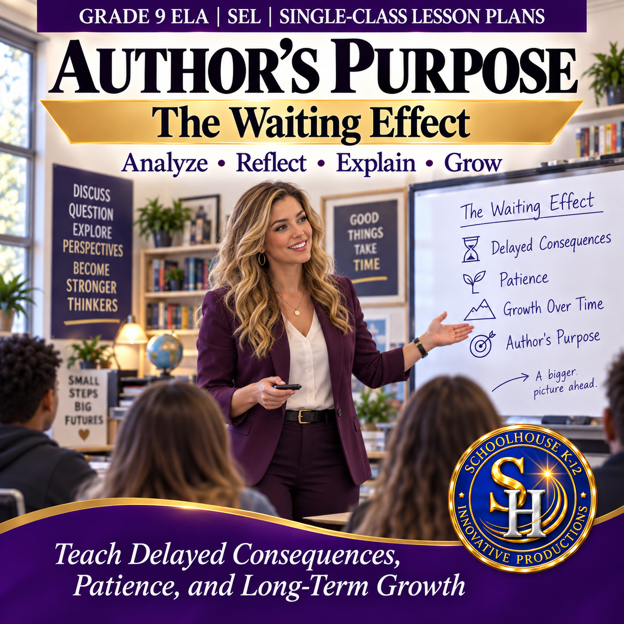 Author’s Purpose | The Waiting Effect Grade 9 ELA cover