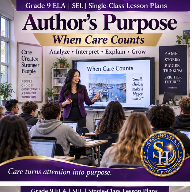 Author’s Purpose | When Care Counts Grade 9 ELA cover