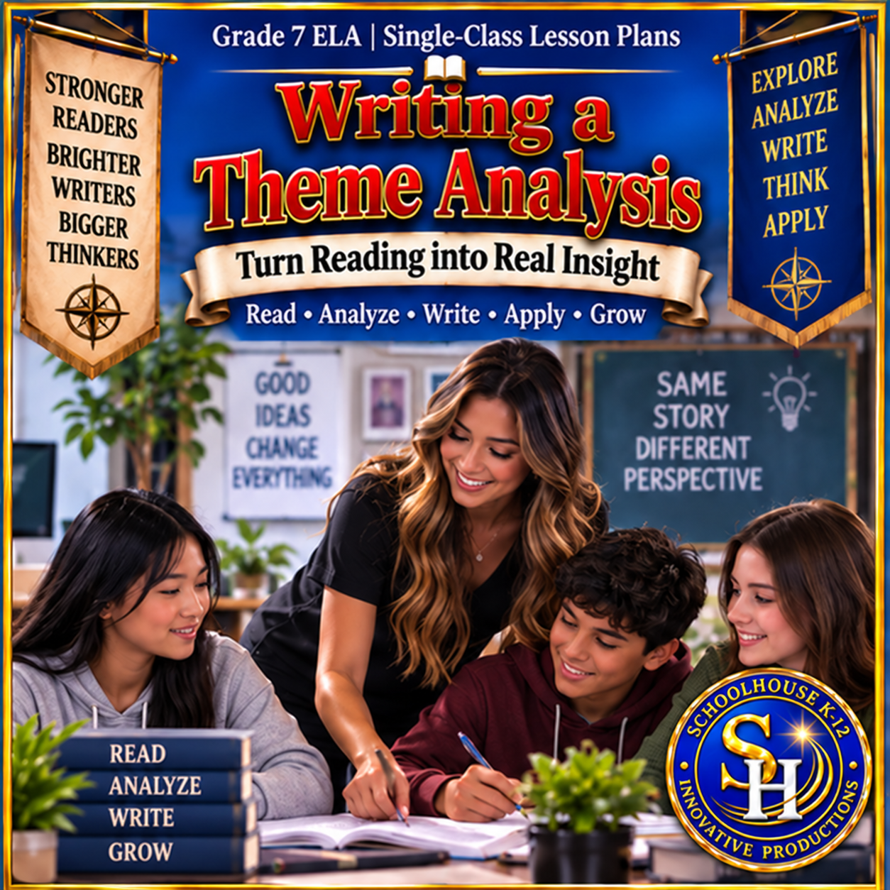 Writing a Theme Analysis | Literary Reading Grade 7 ELA cover