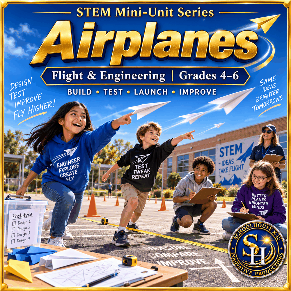 Paper Airplane Design Lab cover, Grades 4th–6th