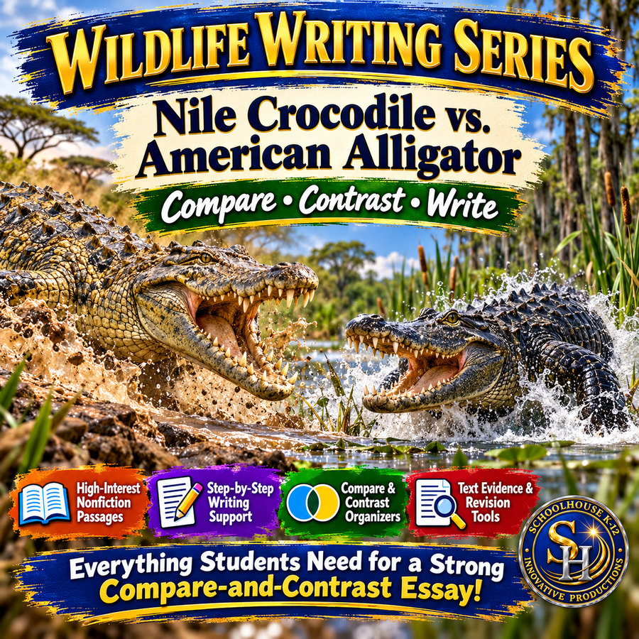 Wildlife Writing Series Compare & Contrast: Nile Crocodile vs. American Alligator cover
